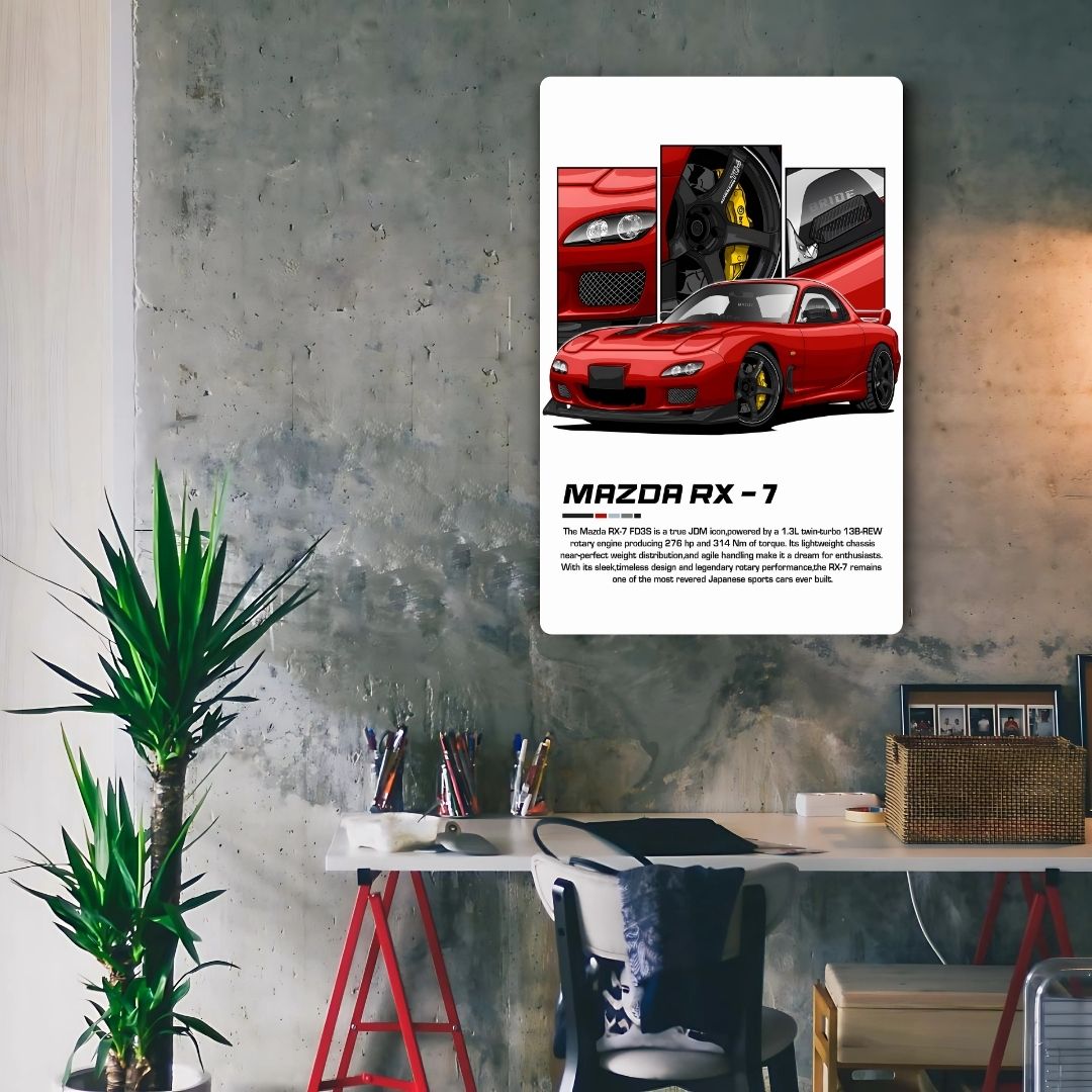 Mazda RX 7 Metal Poster