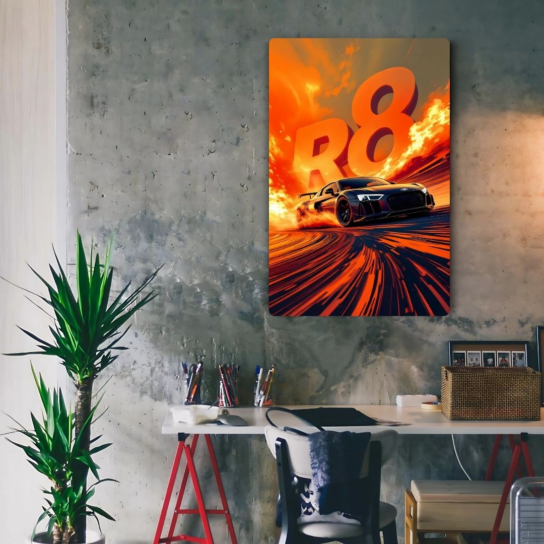 Audi R8 Metal Poster