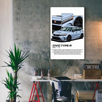 Civic Type R Metal Poster