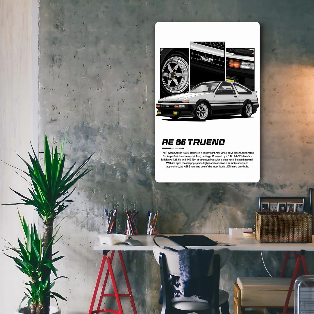 Toyota Corolla AE86 Metal Poster