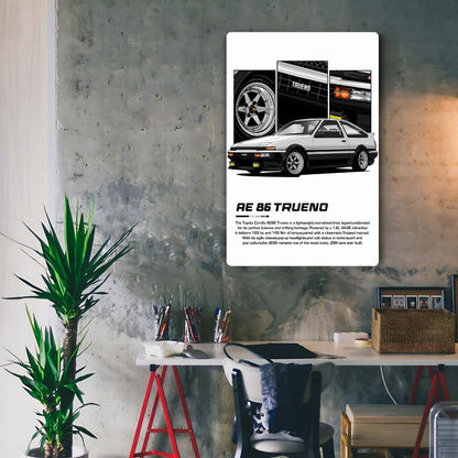 Toyota Corolla AE86 Metal Poster