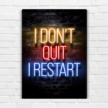 Restart Metal Poster