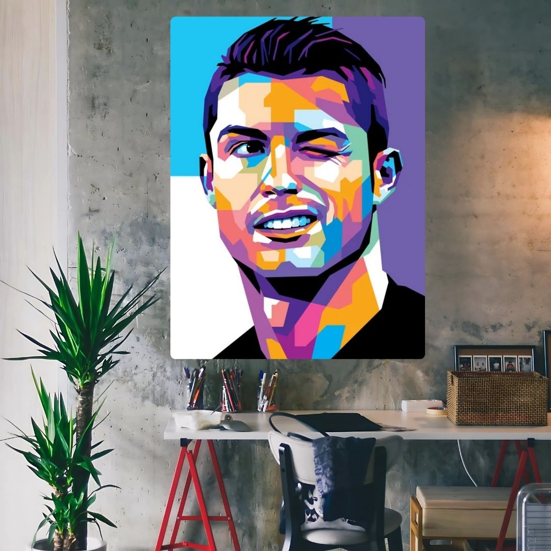 CR7 Pop Art Metal Poster