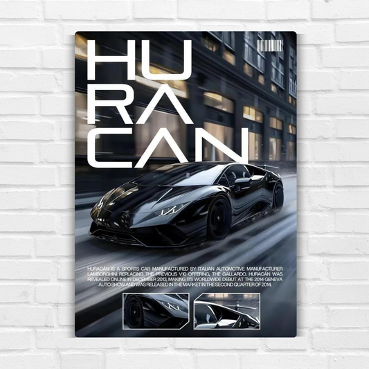 Huracan Metal Poster