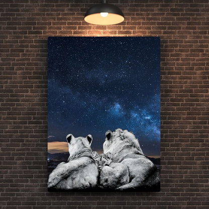 Lion's Night Watch Metal Poster