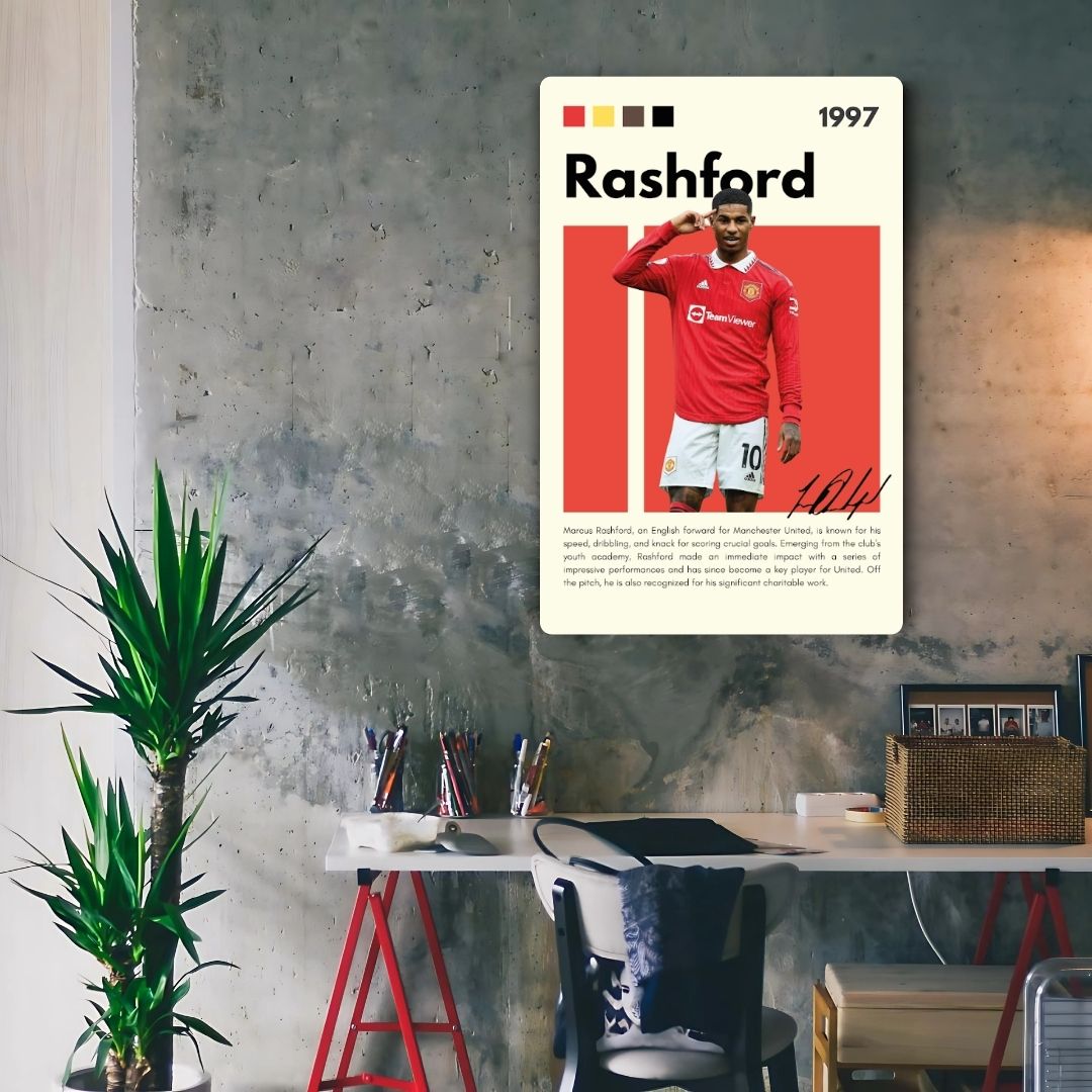 Marcus Rashford Metal Poster