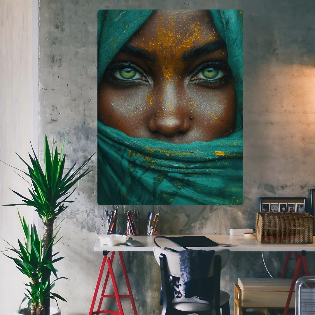 Mystical Glance Girl Metal Poster