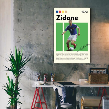 Zinedine Zidane Metal Poster