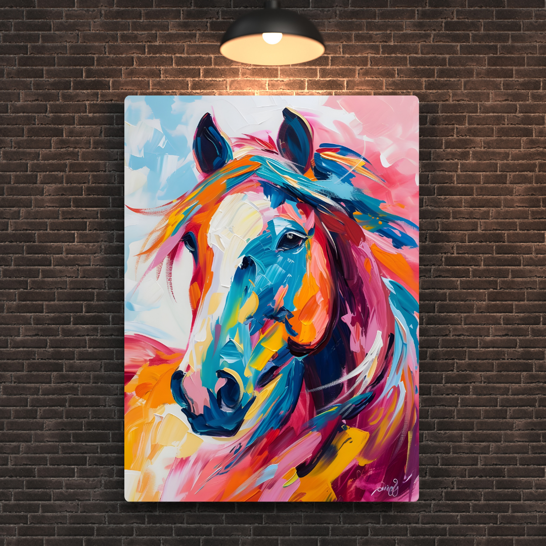 Horse Painting Metal Poster