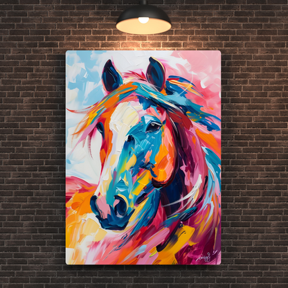 Horse Painting Metal Poster