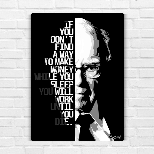 Warren Buffett Motivation Metal Poster