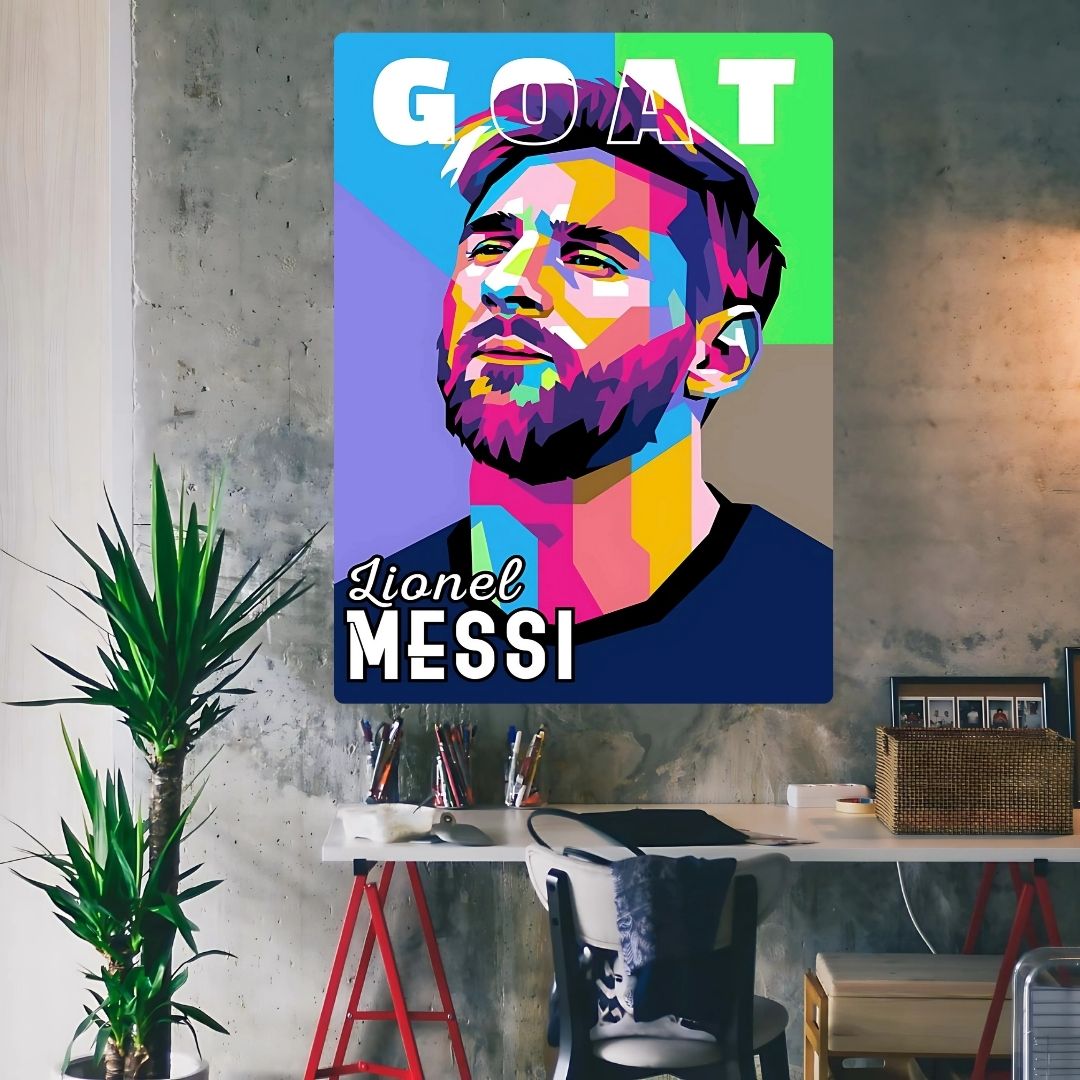Lionel Messi In Style Metal Poster