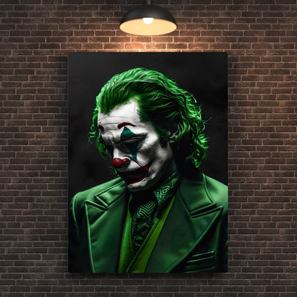 Joker's Madness in Green Metal Poster
