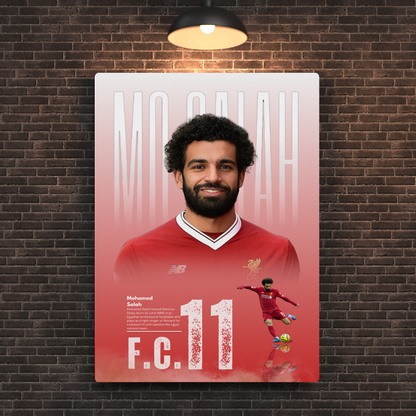 Mo Salah Metal Poster