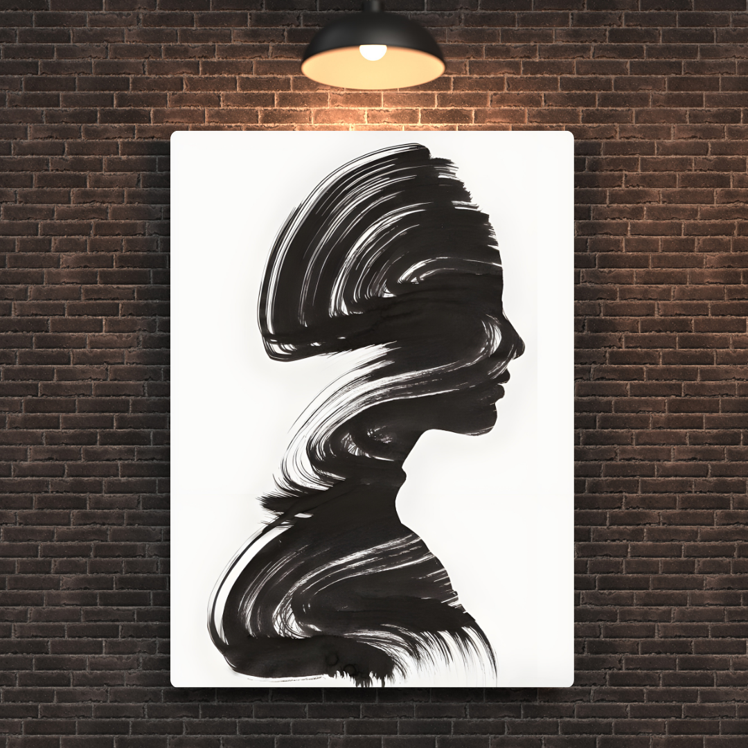 Brushed Lady Art Metal Poster