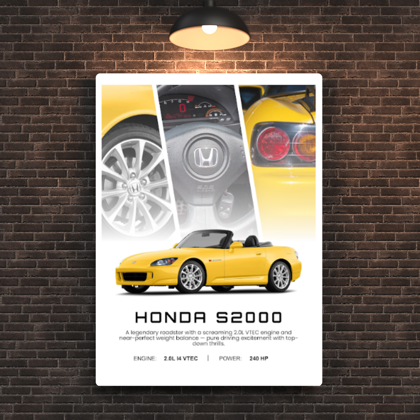 Honda S2000 Metal Poster