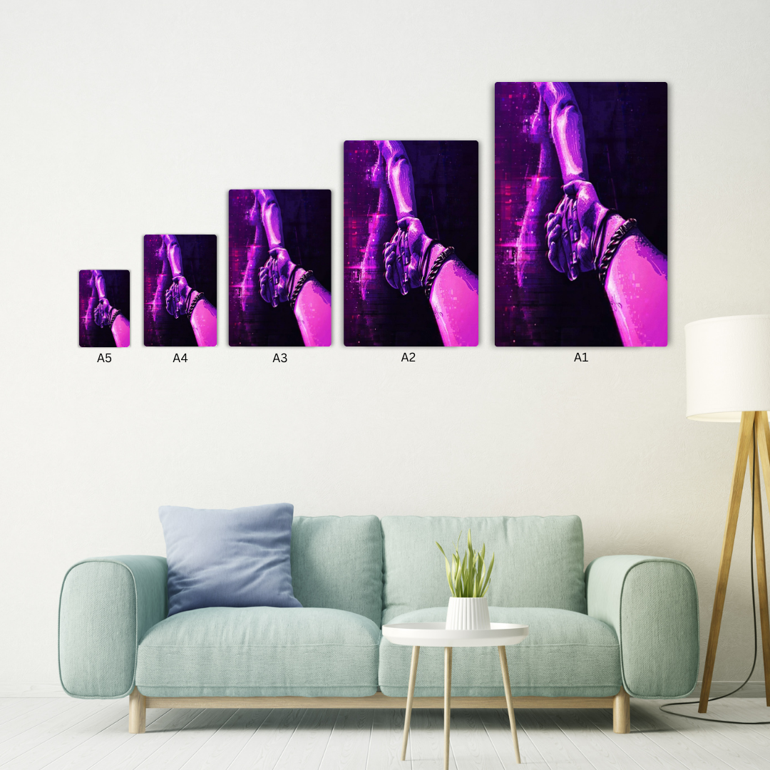 Hands In Haze Metal Poster