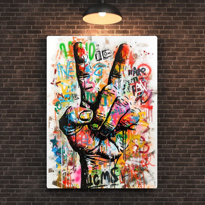 Peace Out Loud Metal Poster