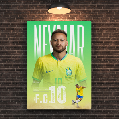 Neymar Junior Metal Poster