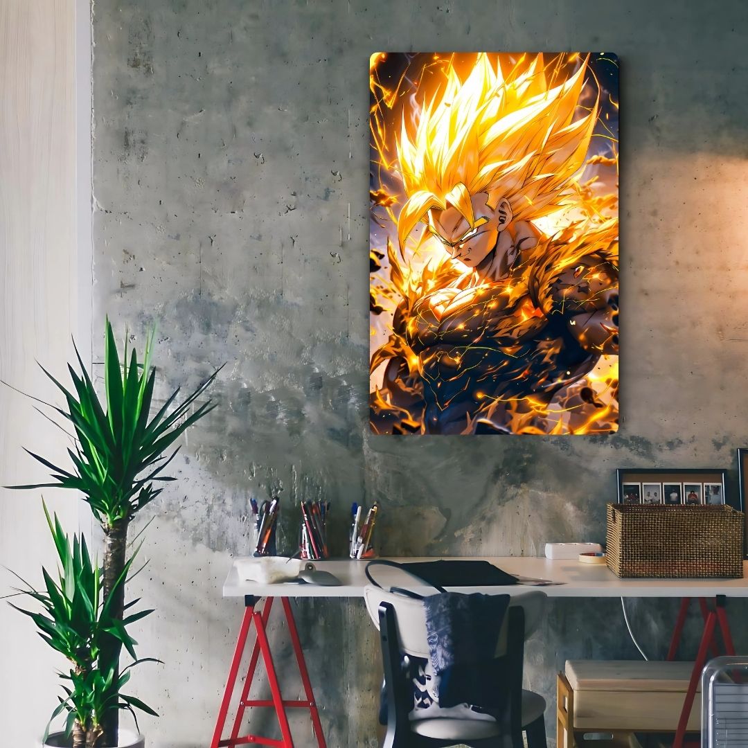 Super Saiyan's Fury Metal Poster