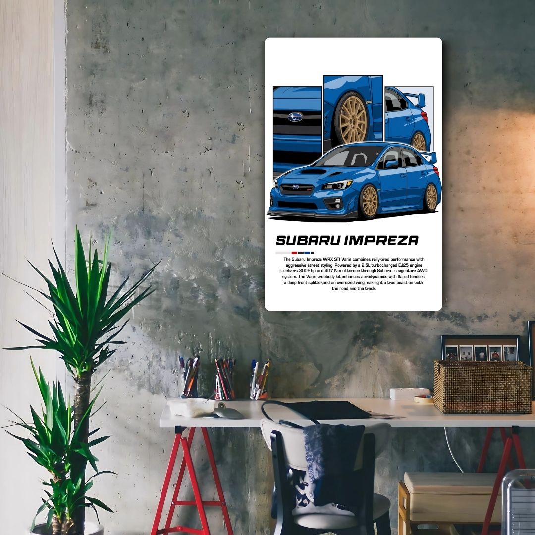 Subaru Impreza Metal Poster