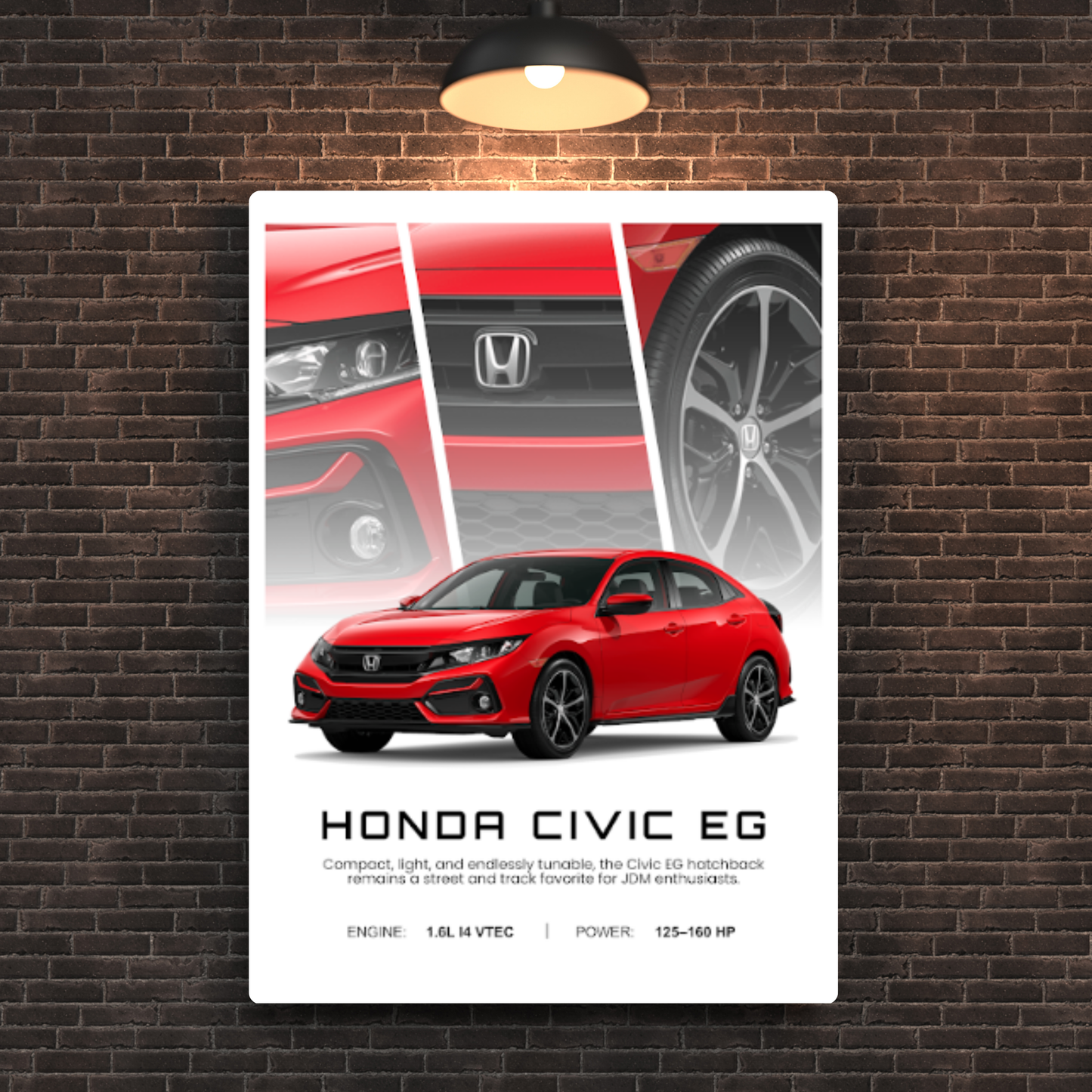 Honda Civic EG Metal Poster