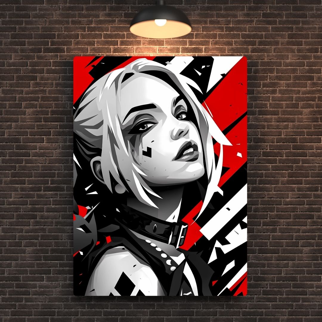 Harley Quinn Close-up Metal Poster