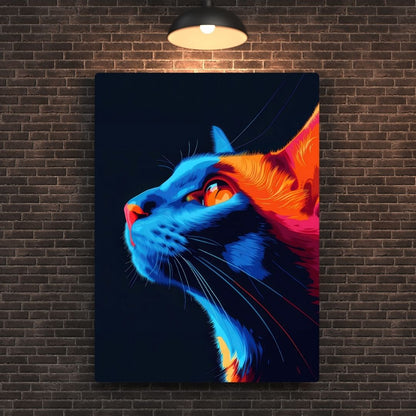 Chromatic Cat Metal Poster