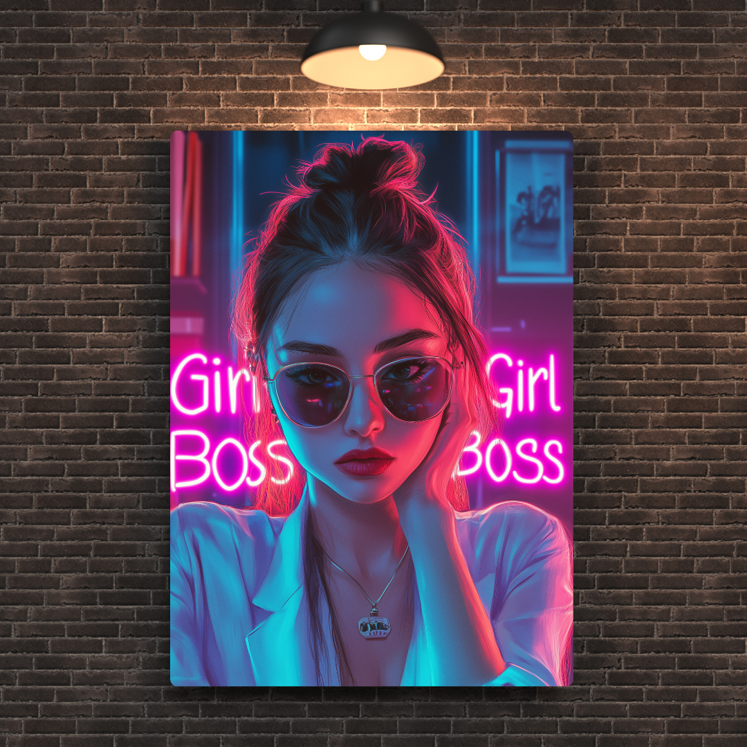 Boss Girl Metal Poster
