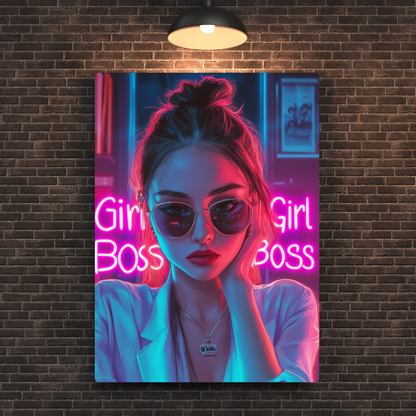 Boss Girl Metal Poster