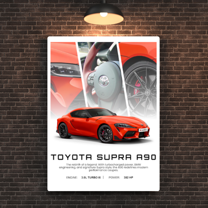 Toyota Supra A90 Metal Poster