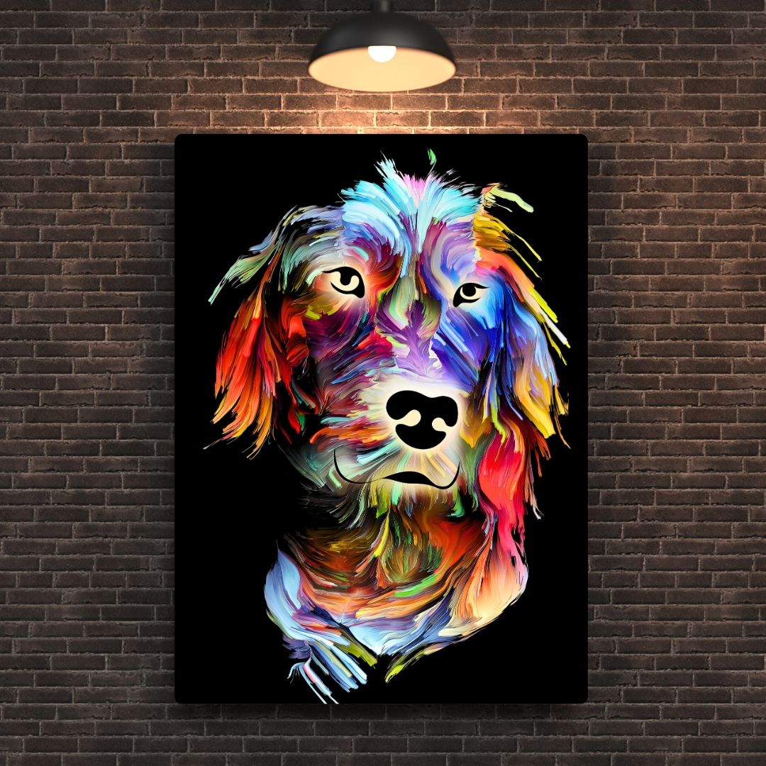 Abstract Dog Metal Poster