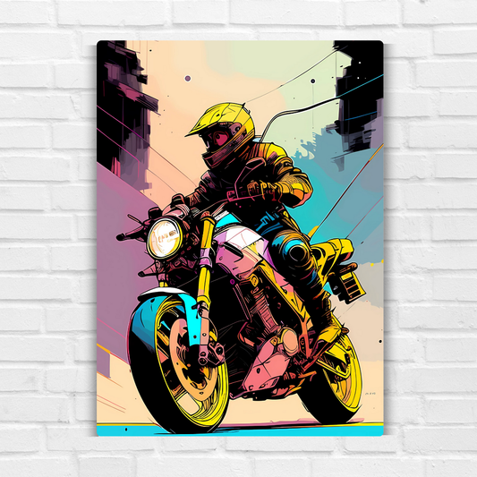 Street Racer Metal Poster