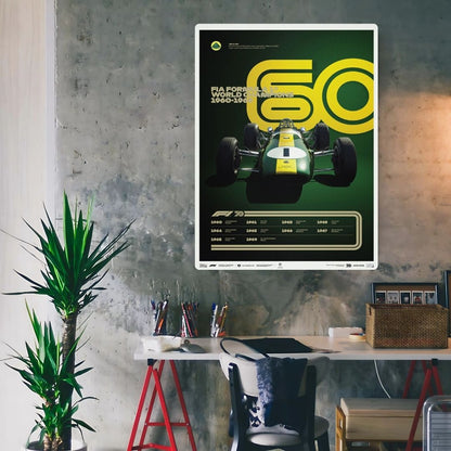 F1 World Champions 1960-1969 Metal Poster