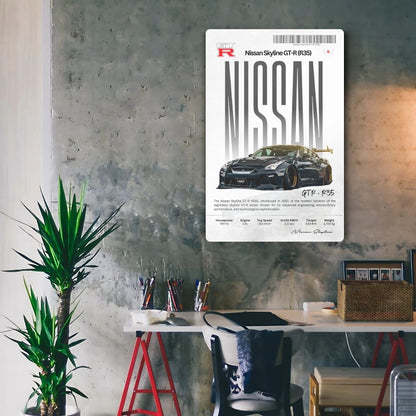 Nissan GTR R35 Metal Poster