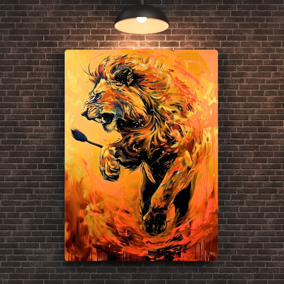 Lion's Roars Metal Poster