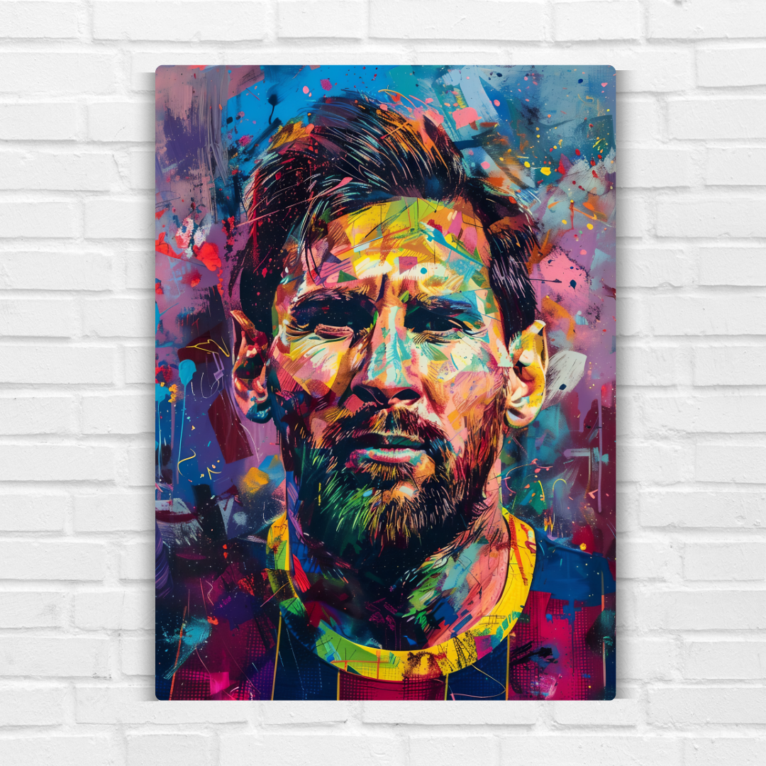 Messi Art Metal Poster