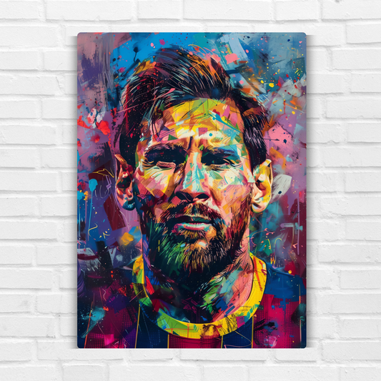 Messi Art Metal Poster