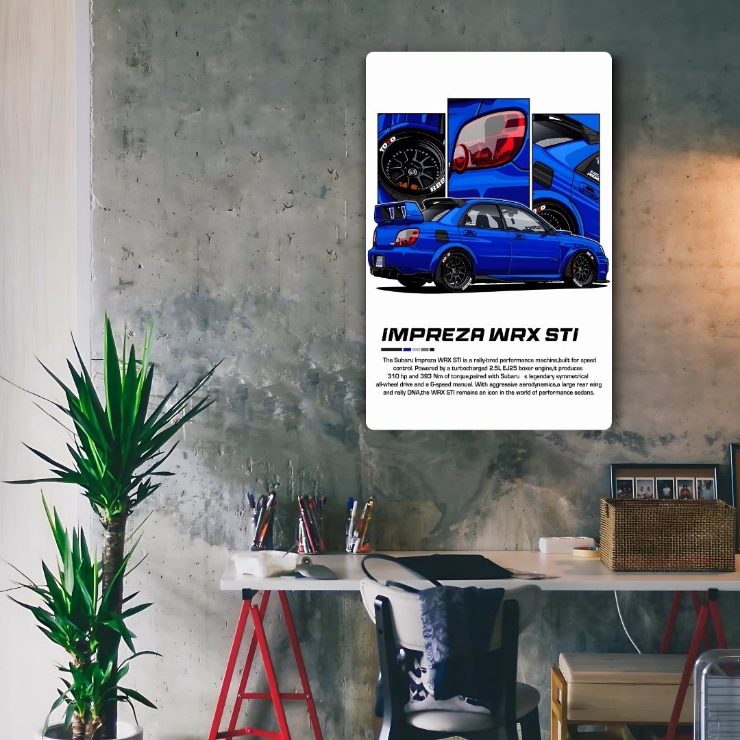 Impreza WRX STI Metal Poster