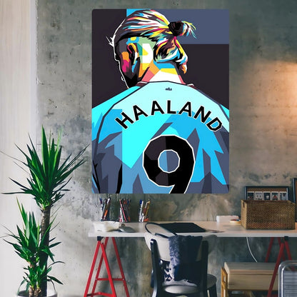 Haaland In Pop Art Metal Poster
