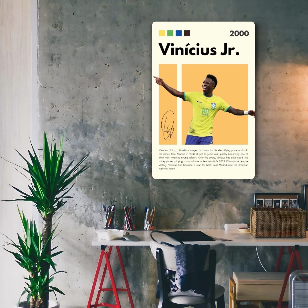 Vinícius Jr. Metal Poster