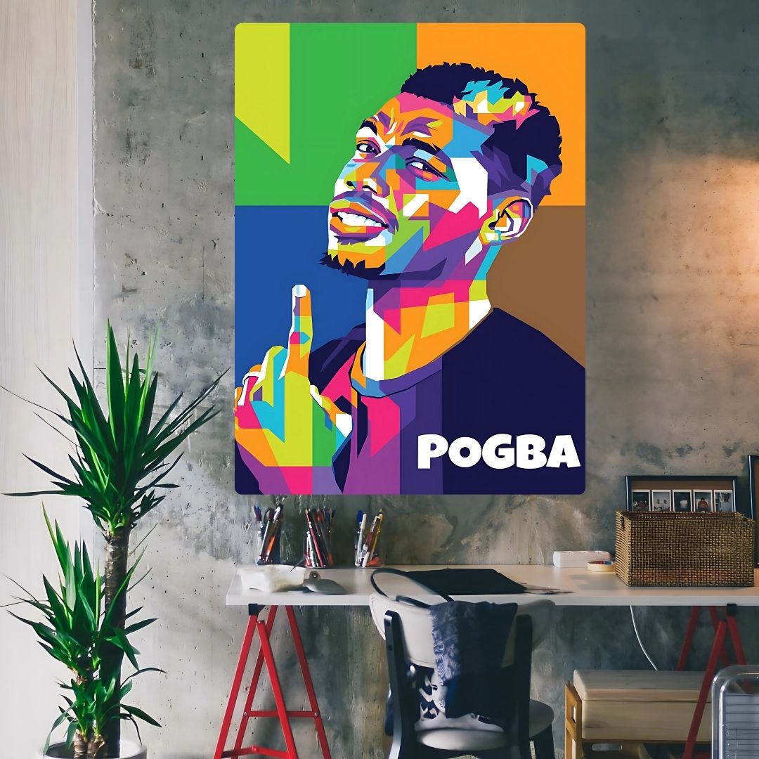 Paul Pogba In Style Metal Poster