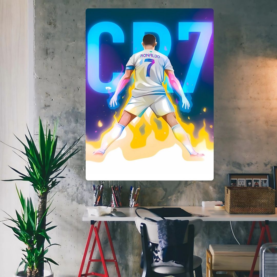 CR7 The Fire Within Metal Poster