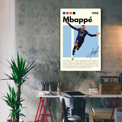 Kylian Mbappé Metal Poster