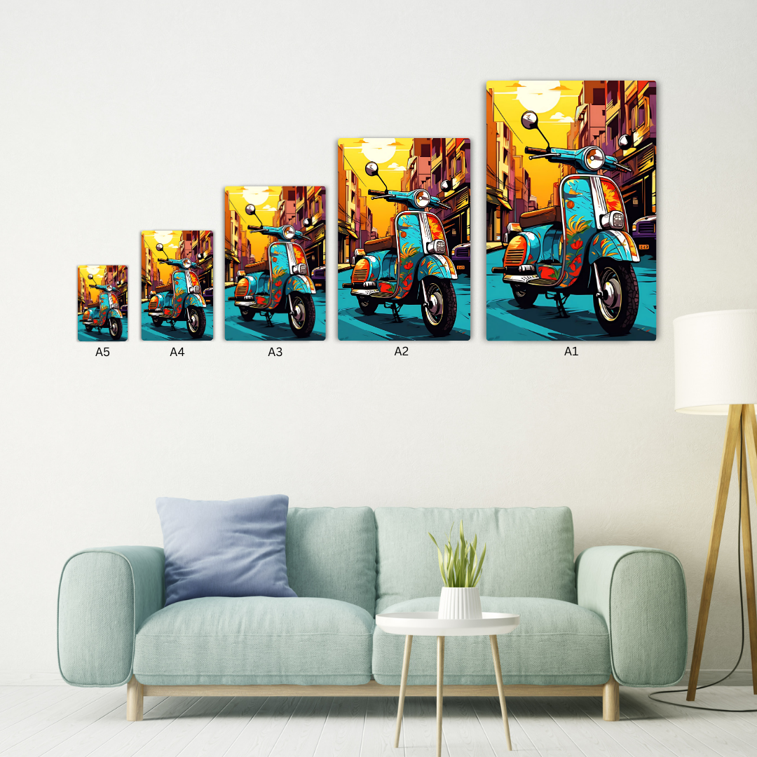 Scooter Art Metal Poster