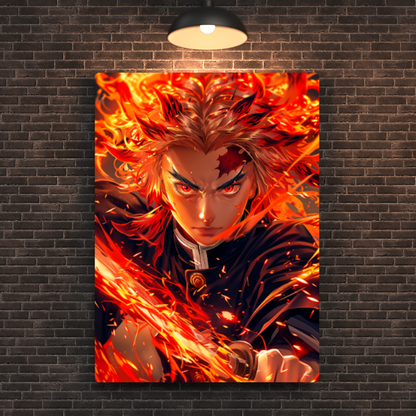 Kyōjurō Rengoku Metal Poster