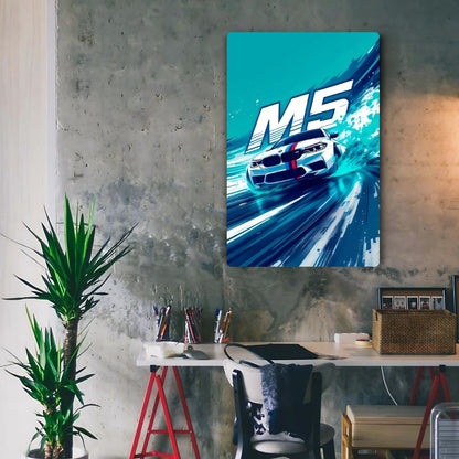 BMW M5 - Speed & Style Metal Poster