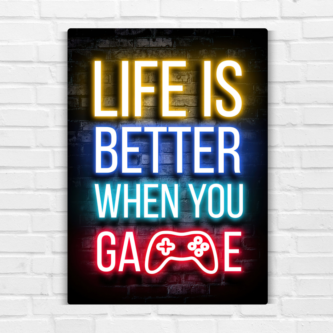 Gamer Life Metal Poster