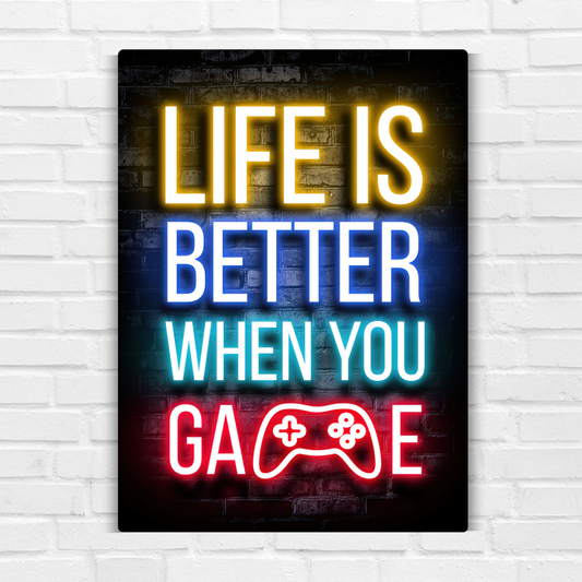 Gamer Life Metal Poster