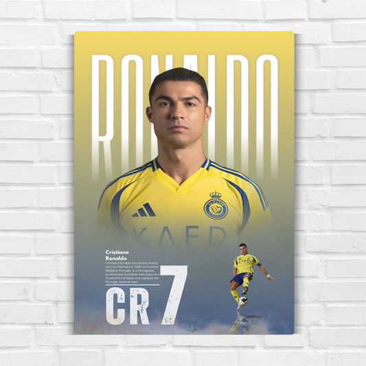 Cristiano Ronaldo - Al Nassr Metal Poster